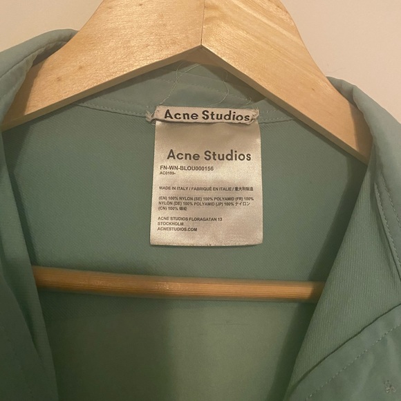 Acne Studios Mesh Turquoise Top - Picture 2 of 3